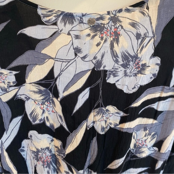 Billabong Sittin Pretty Floral Romper Long Sleeve Blue Womens Small Bell Sleeve - Picture 7 of 7